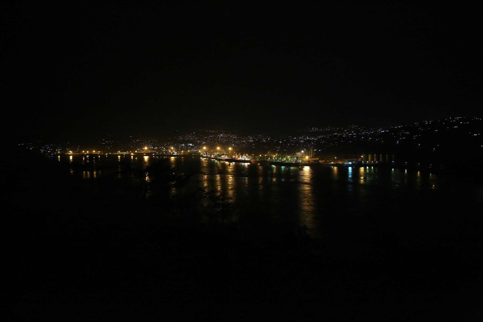 Port de Matadi de nuit